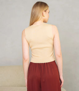 Жилет #КТ31030, бежевый