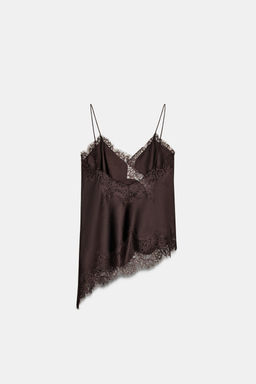 ZW COLLECTION LACE CAMISOLE TOP - Zara фото 13