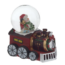 Фигурка декор в стекл шаре"Дед Мороз/Снеговик" (подсвет, LR44x2), D 5 см, L7,5 W5 H8 см, 3в.