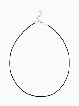 Цена за 10 шт. Шнурок из искусственной замши с замком, 45 см + удлинитель, чёрный