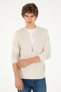 Мужской базовый трикотажный кардиган Stone Melange - U.s. polo assn фото 10