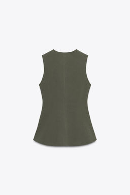 STRETCH COTTON TOP WITH POCKETS