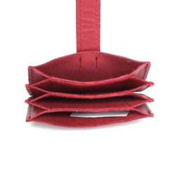 Обложка пропуск/карточка/проездной Croco-фк-1008 натуральная кожа бордо бергамо (91) 255256  фото 3