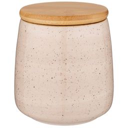 БАНКА С ДЕРЕВЯННОЙ КРЫШКОЙ BRONCO NATURE 13*12 СМ 900 МЛ КРЕМОВАЯ