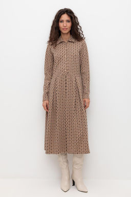 ЕВТ 5055/беж,ромбики платье жен