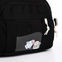 Сумка молодёжная на молнии, цвет чёрный - Simaland фото 4