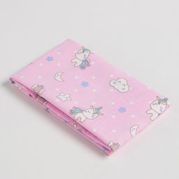 Пеленка Крошка Я Единорожки цв.розовый, 70*120 см, 100% хлопок