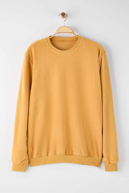 Hardal Regular/Normal Kesim Polar Bisiklet Yaka Sweatshirt/Pijama Ustu TMNAW26SW00033