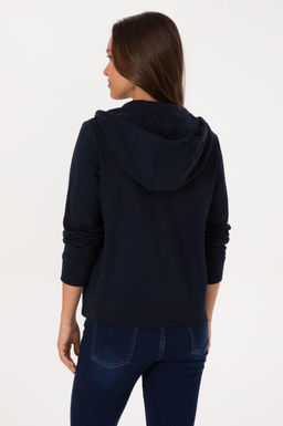Kad_n Lacivert Basic Sweatshirt Sepette S_rpriz _ndirim - U.s. polo assn фото 5