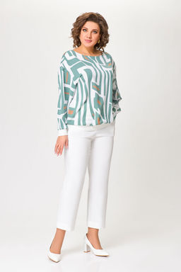 Блуза Swallow 803.2 черный+серебряный узор фото 699