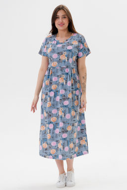 Платье женское из кулирки Миранда астра макси