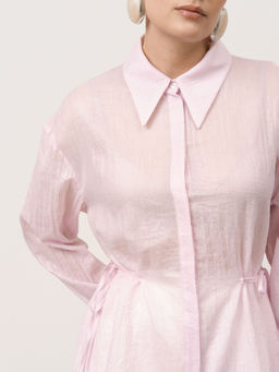 Блуза из хлопка 5011821 розовая