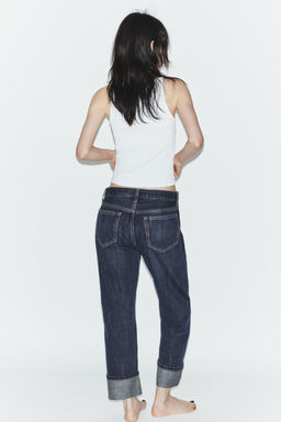 JEANS TRF RECTOS FOLD UP TIRO MEDIO / ?ndigo oscuro - Zara фото 4