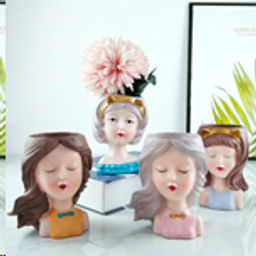 Кашпо 8,5х6х12 см Девушки / WN39 /уп 12/96/ цветное - Галеонтрейд фото 2