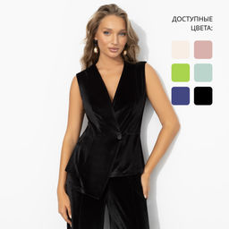 Жилет бархатный, Стильный лидер (чёрный бархат)