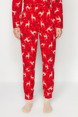 Trendyolmilla Lacivert %100 Pamuklu Y?lbas? Temal? Orme Pijama Tak?m? THMAW21PT0771  фото 4