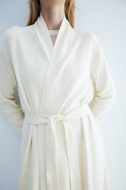 Cardigan largo con cinturon de anudar - H&m фото 2