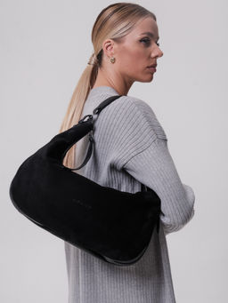 Сумка замшевая багет Azaro 30861 черный