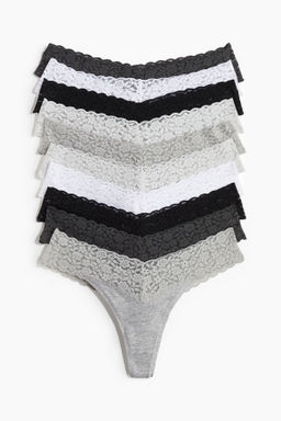 Pack de 10 bragas Thong de encaje - H&m фото 12