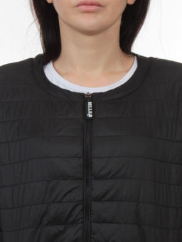 K-528 BLACK Куртка демисезонная стеганая женская (70 гр. холлофайбер) - Fashion фото 4