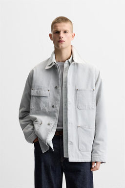 DENIM JACKET WITH CONTRAST COLLAR - LIMITED EDITION - Zara фото 2