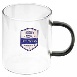 Делисога (Delisoga) Кружка стеклянная 280мл Байкал тонкостенное, боросиликатное стекло, цветная ручка, д6,9см h8,5см, д/горла 6,8см, д/основания 6,4см, набор 6 штук, в подарочной коробке (Китай) - Домашняя мода фото 9