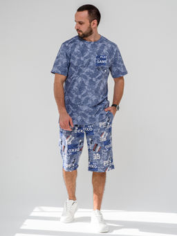 100% ХЛОПОК Комплект мужской "Техно" (бриджи)