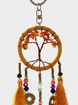 Брелок ловец снов «Древо», 19 см, бежевый