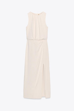 GATHERED WAIST MIDI DRESS - Zara фото 8
