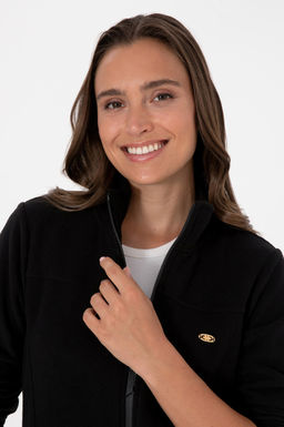 Kad_n Siyah Fermuarl_ Dik Yaka Polar Sweatshirt - U.s. polo assn фото 2