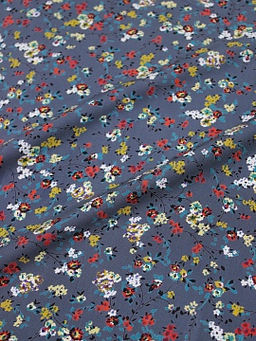 Штапель Премиум Виринея цв.т.лазурно-серый винтаж, ш.1.45м, вискоза-100%, 120гр/м.кв