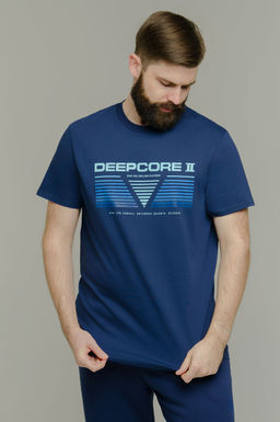 Арт. 61120 Футболка мужская 48-58 (6 шт) Цвет:темно-синий