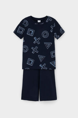 К 1614/объемные фигуры,индиго пижама дет
