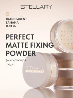 STELLARY Пудра рассыпчатая фиксирующая / Perfect matte fixing powder тон 02
