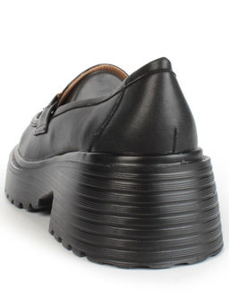 03-PDAG52-1 BLACK Лоферы женские (натуральная кожа)