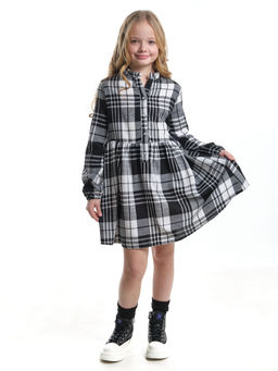 Платье для девочки UD 7862 черная клетка - Mini maxi фото 5