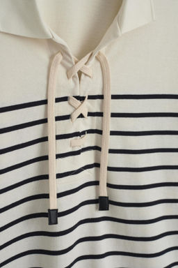 STRPPD TSHRT CRDS / Blanco / Marino - Zara фото 8