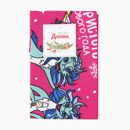 Полотенце Доляна Игристого нового года 28х46 см, 100% хл, рогожка 164 г/м2  фото 5