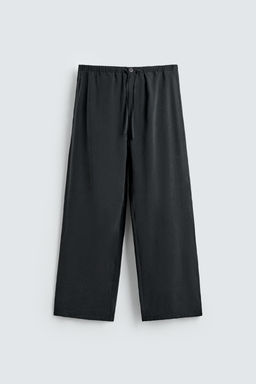 PANTAL?N FLUIDO RELAXED FIT / Negro - Zara фото 7