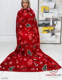 Новогодний плед с рисунком