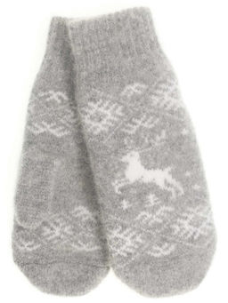 Варежки женские "Олень и ромбы" КРУГ 3465-3