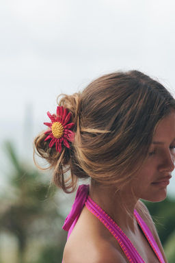 RAFFIA FLOWER SCRUNCHIE - Zara фото 6