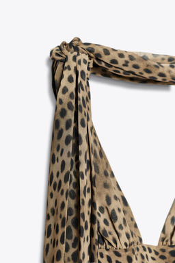ANIMAL PRINT FOULARD DRESS - Zara фото 9