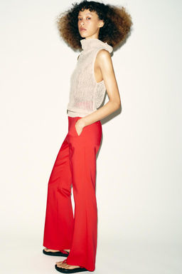 HIGH-WAIST TROUSERS WITH BACK ZIP - Zara фото 4