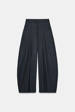 ZW COLLECTION PINSTRIPED DARTED TROUSERS - Zara фото 8