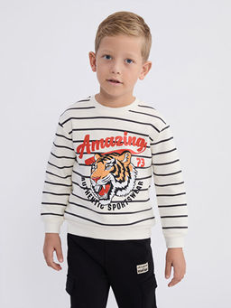 Bisiklet Yaka Erkek Bebek Sweatshirt
