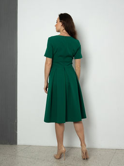 платье из мягкой и приятной вискозы драпированный запах на груди - Трика фото 6