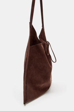 BOLSO PIEL PLANO LAZO / Marr?n - Zara фото 4