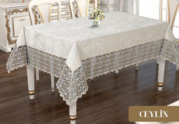 Скатерть EFOR CEYLIN 160*220 прямоугольная крем (KREM)