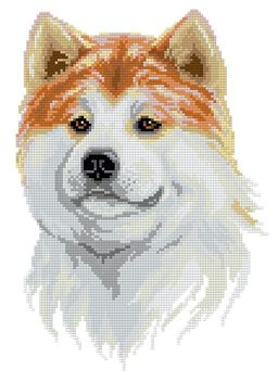 Кристальная (алмазная) мозаика ФРЕЯ ALVR-140 Дружелюбный акита-ину 35 х 25 см